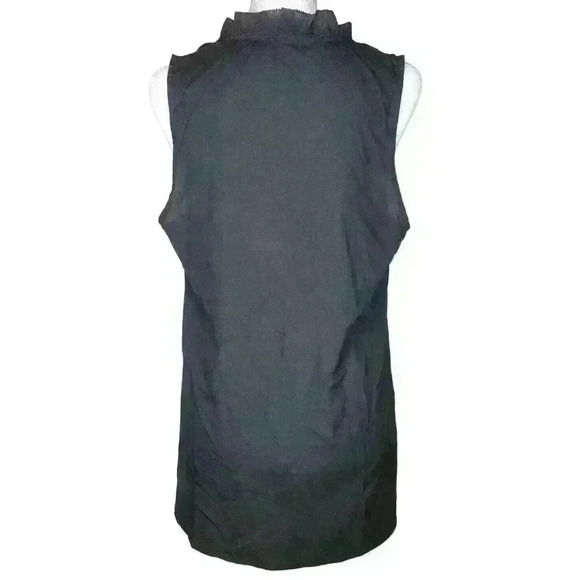 Mossimo women's black ruffle front sleeveless blouse size medium - Picture 2 of 7